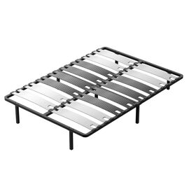 Sommier à Lattes 140x190cm sur 6 Pieds Inclus pour lit 2 places