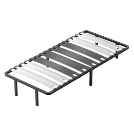 Sommier 90x190 cm, 6 Pieds Durable, Sommier à Lattes pour Adulte