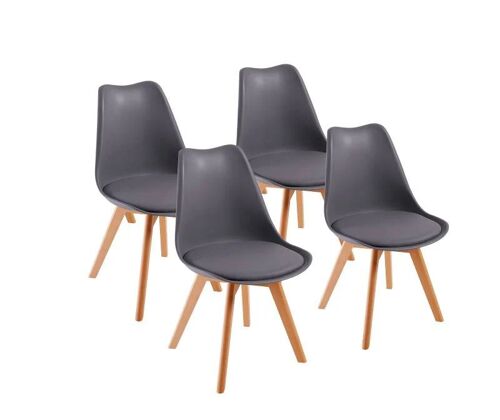 Chaises de Salle à Manger scandinave, Chaise de Bureau rétro, Girs, Lot de 4