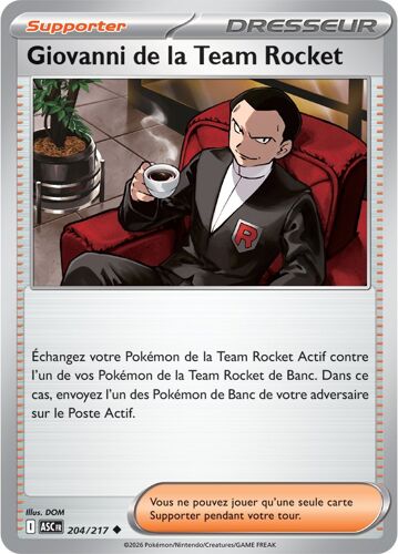 Giovanni De La Team Rocket - 204/217 - Heros Transcendants