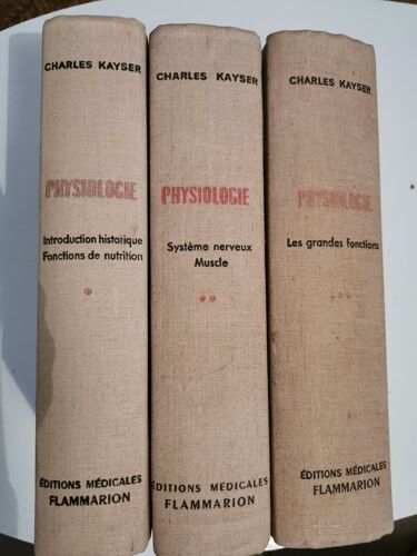 Livres 3 Tomes Physiologie De Charles Kayser
