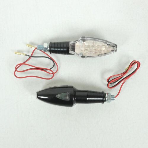 Paire Clignotant Led 12v 0.7w Noir Pour Moto Kawasaki R016 N Neuf