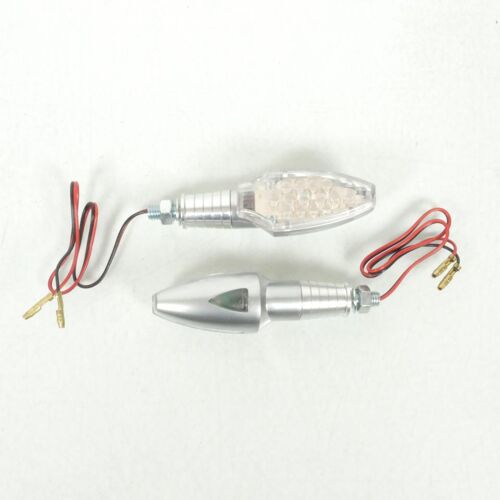Paire Clignotant Led 12v 0.7w Gris Argent Pour Moto Kawasaki R016 Arg Neuf