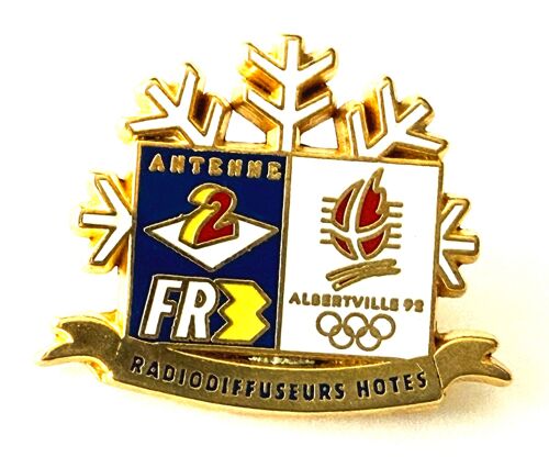 Pins J.O Albertville 92 Antenne2 Fr3 Radiodiffuseurs Hôtes