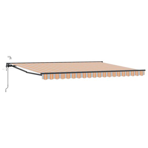Vidaxl Auvent Rétractable Électrique Bleu Et Orange 4 × 3 M