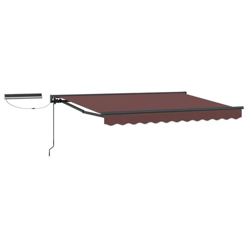 Vidaxl Auvent Rétractable Électrique Marron 2,5 X 2 M