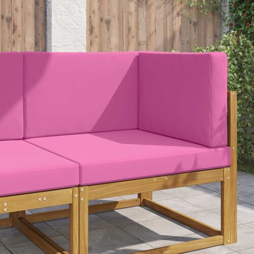 vidaXL Coussin de canapé d'extérieur 3 pcs Rose Polyester