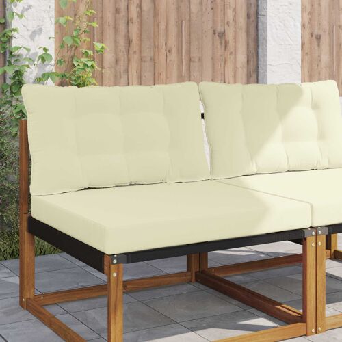 vidaXL Coussin de canapé d'extérieur 2 pcs Crème Polyester