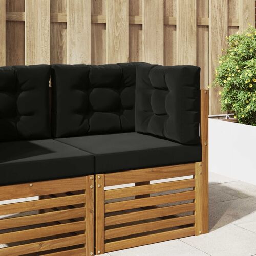 Vidaxl Coussin De Canapé D'extérieur 3 Pcs Noir Polyester