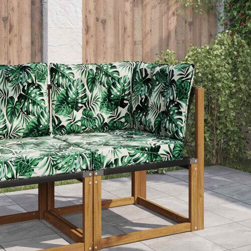 vidaXL Coussin de canapé d'extérieur 3 pcs Motif feuille Polyester