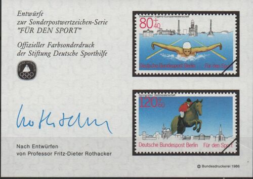 Allemagne Timbre Pour Le Sport 1986