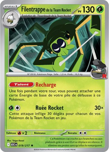 Filentrappe De La Team Rocket - Holo - 019/217 - Heros Transcendants