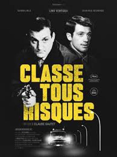 Classe Tous Risques De Claude Sautet Avec Lino Ventura, Jean-Paul Belmondo... - Affiche Originale De Film Format 120 X 160 Cm