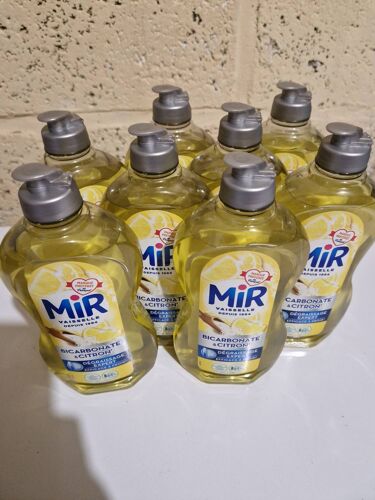Lot de 8 liquides vaisselle mir bicarbonate et citron dégraissage expert