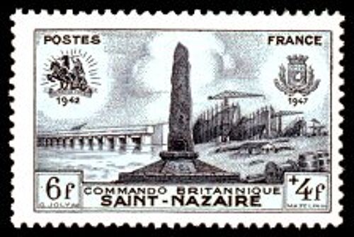 5ème Anniversaire Du Débarquement Britannique À Saint-Nazaire : Monument Commémoratif Année 1947 N° 786 Yvert Et Tellier Luxe