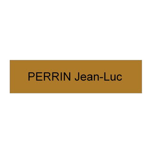 Plaque de boite aux lettres 1 ligne couleur Bronze 100x25mm