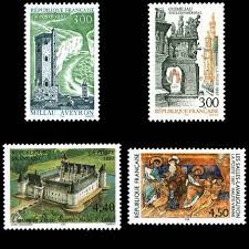 Millau, Guimiliou, Château Du Plessis-Bourré, Les Salles Lavauguyon Série Complète Année 1997 N° 3079 3080 3081 3082 Yvert Et Tellier Luxe