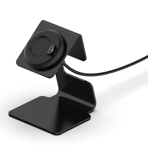 Support de charge en aluminium compatible avec Garin - Socle compact pour Fenix, Forerunner, Venu, Epix, Tactix, Instinct Le noir