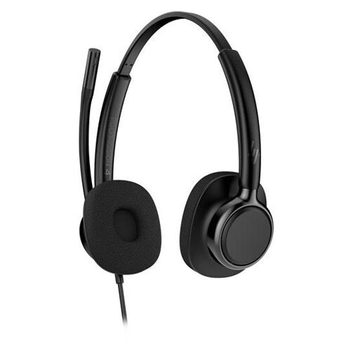HP Poly Mission 425 - Mission 400 Series - micro-casque - sur-oreille - filaire - Suppresseur de bruit actif - USB-C, USB-A - noir - certifié Zoom, Certifié pour Microsoft Teams, Works With Chromebook Certified, Certifié Google Meet