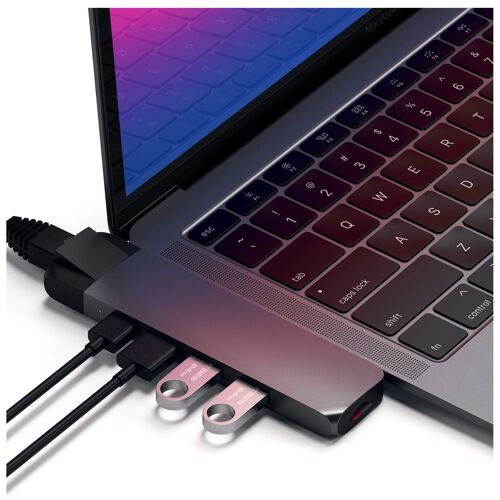 Satechi Aluminum Type-C Pro Hub with Ethernet - Station d'accueil - USB-C - 1GbE