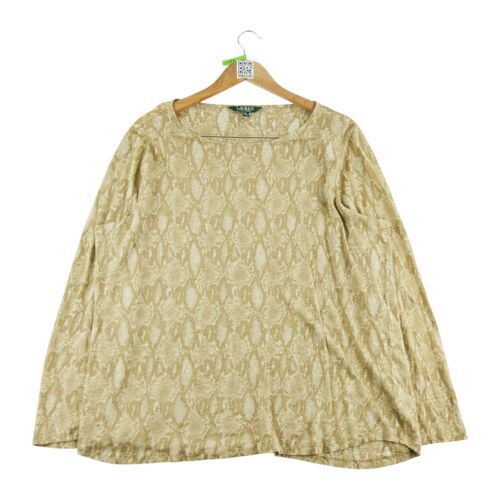 Reconditionné - T-Shirt Manches Longues Femme - Taille 3xl - Femme - Beige