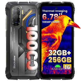 Smartphone Incassable Blackview ROCK 3 Téléphone Portable Incassable,Android 16,6.78",32Go+256Go,10000mAh,108MP+50MP - Noir