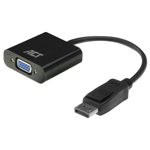ACT AC7515 câble vidéo et adaptateur 0,15 m DisplayPort VGA (D-Sub) Noir