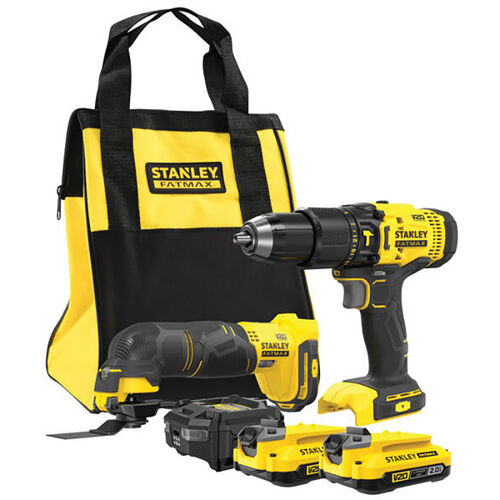 Ensemble d'outils Stanley SFMCK213D2S-QW (SFMCD711 + SFMCE500); 18 V; 2 x 2 0 Ah accu.