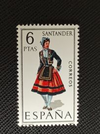 Timbre Espagne Y T 1609 B Costumes Provinciaux - Santander 1970 (040310 )