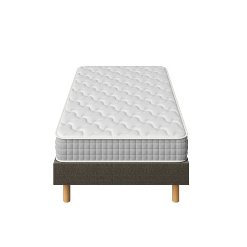 Ensemble Matelas Ressorts 90x190 cm Epaisseur 20 cm + Sommier Déco