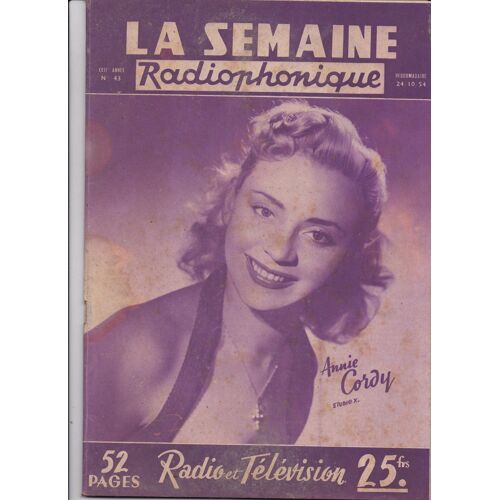 La Semaine Radiophonique 24 10 54 Annie Cordy