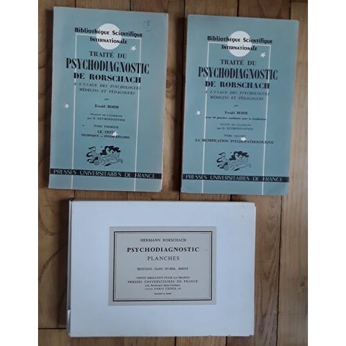 Traite Du Psychodiagnostic De Rorschach Tome Premier, Tome Second Et Les Dix Planches Par Ewald Bohm