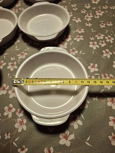 6 Cassolettes Blanches Four 12,5 Cm - 2,5 Cm