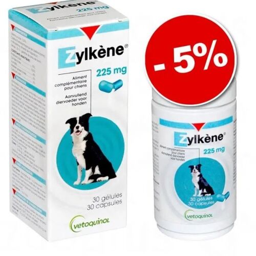 Gélules Zylkène - Vétoquinol - 225 Mg - Anti-Stress Naturel - Pour Chiens De 10 À 30 Kg - 5% De Remise