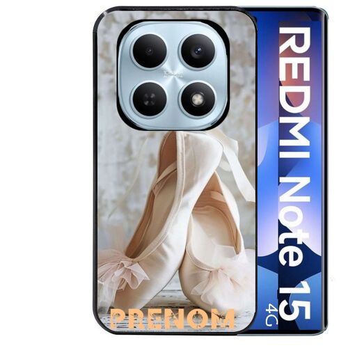 Coque noire Taperso pour Redmi note 15 4G avec motif ballerine danse personnalisee