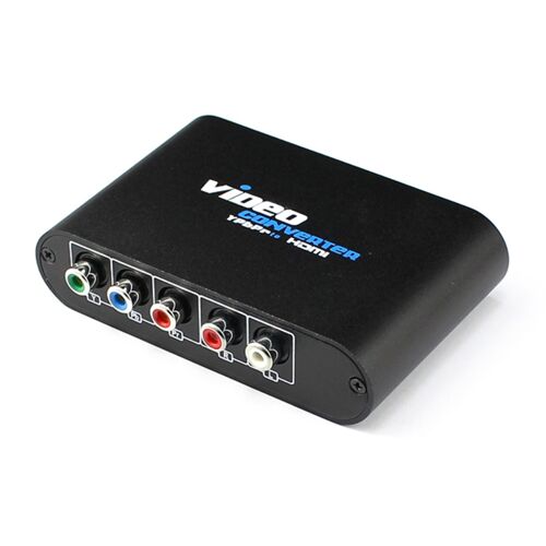 Convertisseur YPbPr vers HDMI - Adaptateur vidéo composante vers HDMI, scaler 1080P avec boîtier en aluminium