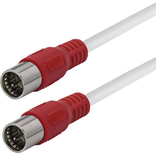 Transmedia FQMS 3.0 câble coaxial 3 m Type F Rouge et Blanc