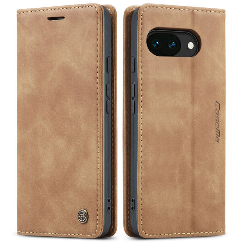 Coque Portefeuille Cuir Rétro pour Google Pixel 10a ¿ Antichoc, Cartes-jaune