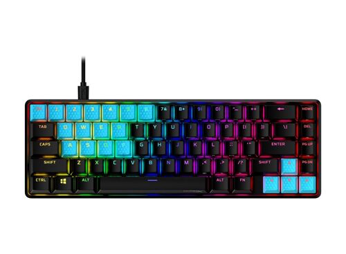Touches HyperX en caoutchouc - Kit d'accessoires de jeu - Bleu (disposition États-Unis)
