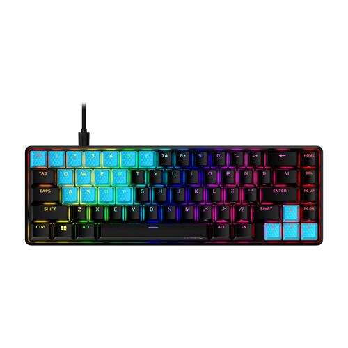 Touches HyperX en caoutchouc - Kit d'accessoires de jeu - Bleu (disposition États-Unis)