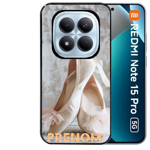 Coque noire Taperso pour Redmi note 15 PRO 5G avec motif ballerine danse personnalisee