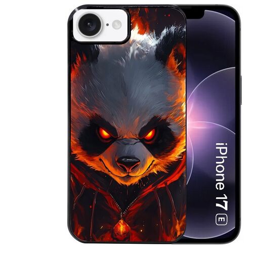 Coque noire Taperso pour Iphone 17E et 16E avec motif panda very angry