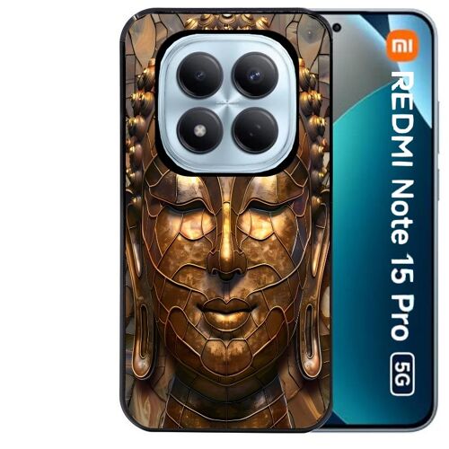 Coque noire Taperso pour Redmi note 15 PRO 5G avec motif bouddha et mosaique