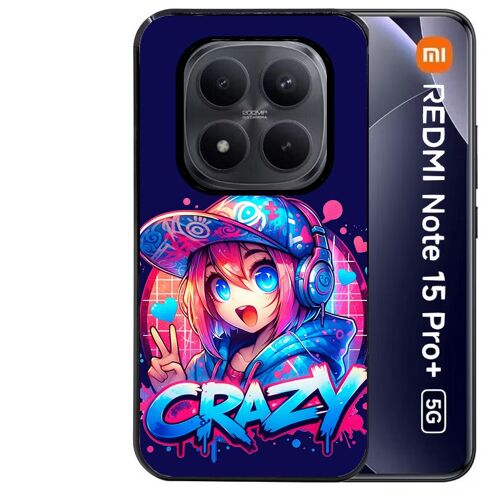 Coque noire Taperso pour Redmi note 15 PRO PLUS 5G avec motif anime crazy