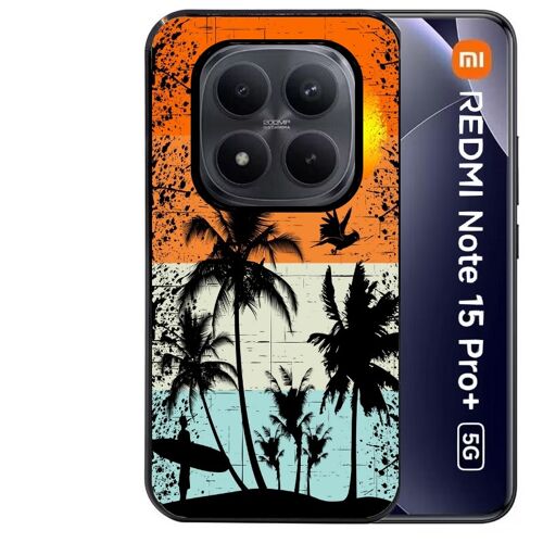 Coque noire Taperso pour Redmi note 15 PRO PLUS 5G avec motif hawai sun