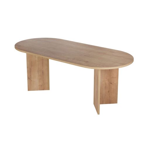 Table à manger en bois "Sabella" 200 x 90 x 75 cm - Chêne saphir