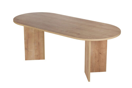 Table à manger en bois "Sabella" 200 x 90 x 75 cm - Chêne saphir