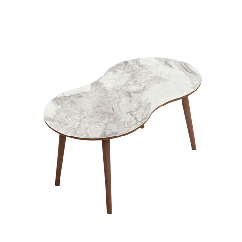 Table basse en bois "Moon" 99 x 54 x 45 cm - Blanc