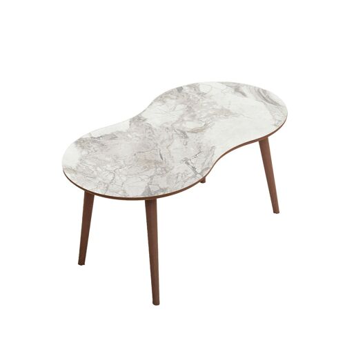 Table basse en bois "Moon" 99 x 54 x 45 cm - Blanc