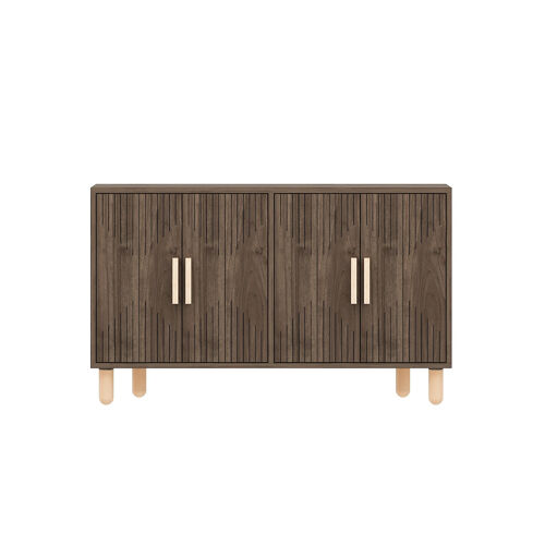 Buffet en bois "Roger" - 120 x 30 x 74 cm - Marron